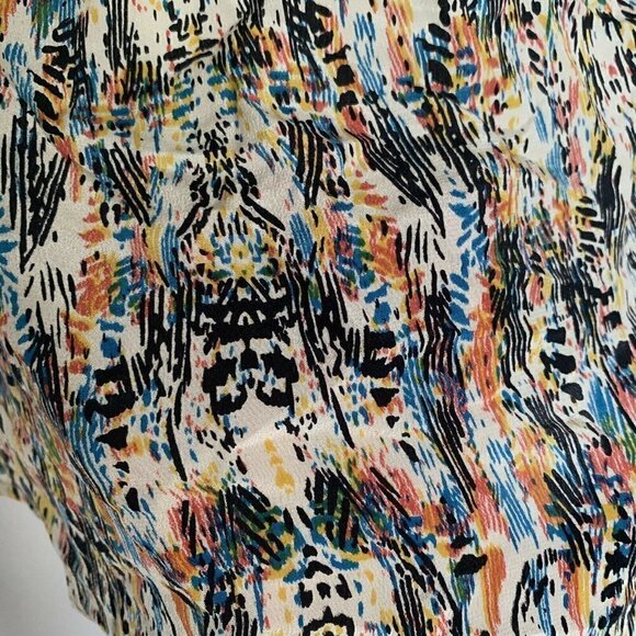 PLANET Blue Bohemian feather summer top beige XSMALL sleeveless flowy NEW - Picture 11 of 11